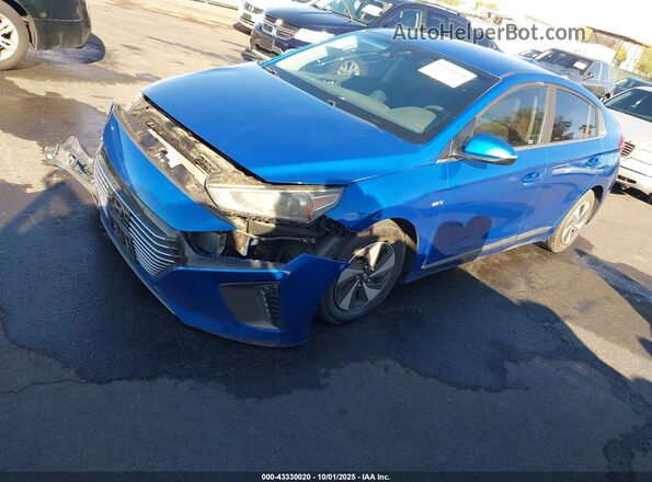 KMHC75LC3JU073591 2018 HYUNDAI IONIQ HYBRID Blue Front left
