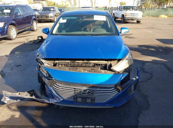 KMHC75LC3JU073591 2018 HYUNDAI IONIQ HYBRID Blue Dashboard view