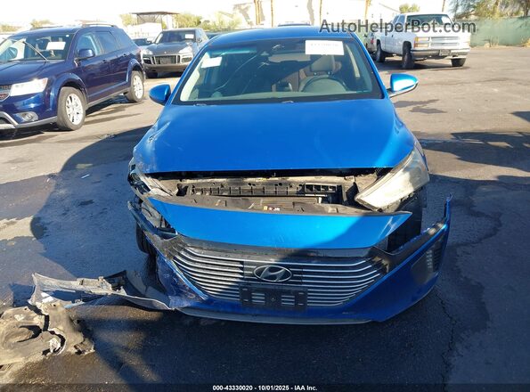 KMHC75LC3JU073591 2018 HYUNDAI IONIQ HYBRID Blue Front view