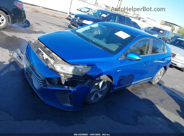 KMHC75LC3JU073591 2018 HYUNDAI IONIQ HYBRID Blue Rear interior view