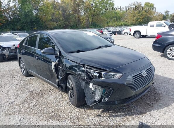 KMHC75LC9JU066421 2018 HYUNDAI IONIQ HYBRID Черный Передняя правая четверть