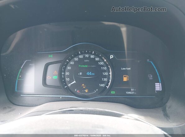 KMHC75LD3KU160210 2019 HYUNDAI IONIQ PLUG-IN HYBRID Серебряный Вид задних сидений