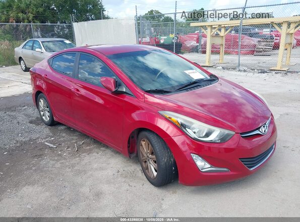KMHDH4AE7GU587503 2016 HYUNDAI ELANTRA Красный Передняя правая четверть