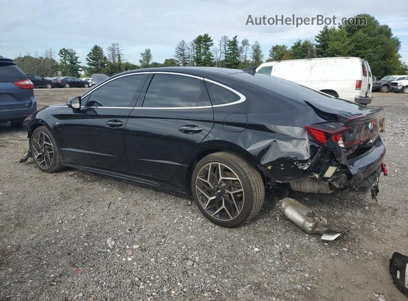 KMHL14JC0NA220519 2022 HYUNDAI SONATA Черный Задняя левая четверть