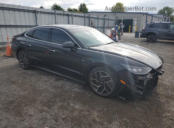 KMHL14JC0NA220519 2022 HYUNDAI SONATA Черный Передняя правая четверть