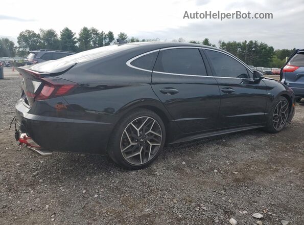 KMHL14JC0NA220519 2022 HYUNDAI SONATA Черный Задняя правая четверть