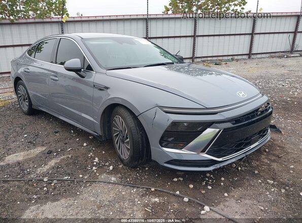 KMHL34JJ0RA094113 2024 HYUNDAI SONATA HYBRID Серый Передняя правая четверть