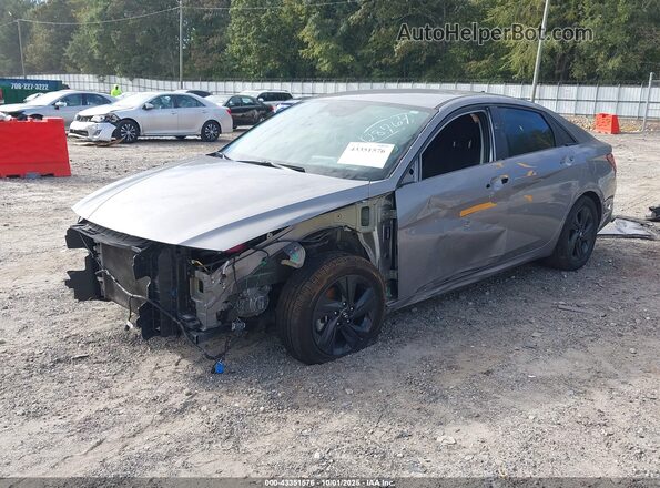 KMHLM4AJ2PU085065 2023 HYUNDAI ELANTRA HYBRID Серый Передняя левая четверть