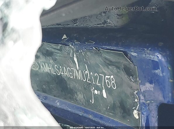 KMHLS4AG7MU212768 2021 HYUNDAI ELANTRA Blue Vista del compartimento del motor