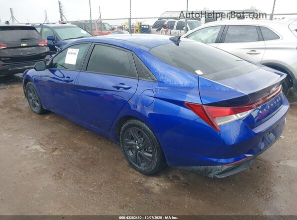 KMHLS4AG7MU212768 2021 HYUNDAI ELANTRA Blue Trasero izquierdo