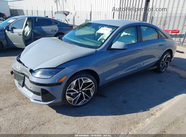 KMHM34AA4RA079909 2024 HYUNDAI IONIQ 6 Gray Առջևի ձախ երեք քառորդ տեսարան