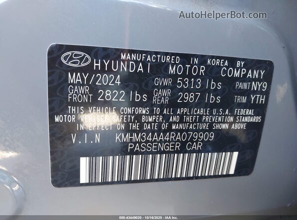 KMHM34AA4RA079909 2024 HYUNDAI IONIQ 6 Gray Շարժիչի բաժամունքի տեսք