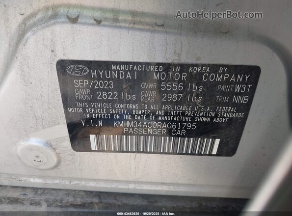 KMHM34AC0RA061795 2024 HYUNDAI IONIQ 6 Silver ძრავის განყოფილების ხედი