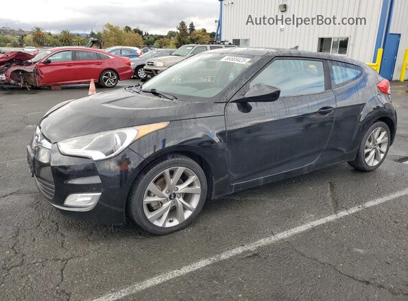 KMHTC6AD0HU309119 2017 HYUNDAI VELOSTER Black Przód lewy