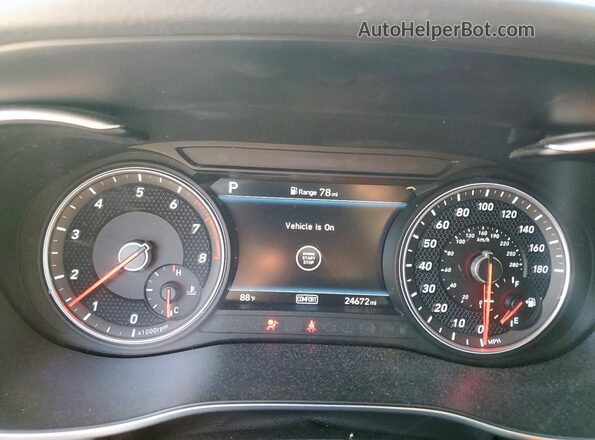 KMTG74LE8MU070371 2021 GENESIS G70 Белый Вид щитка приборов