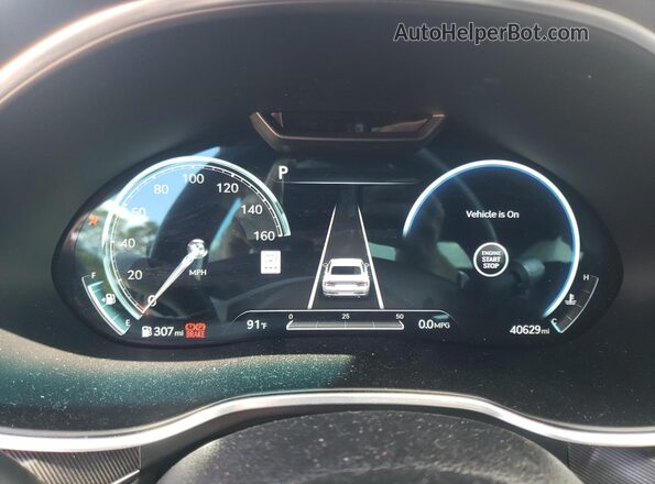 KMTGA4SC1PU152528 2023 GENESIS G80 Blue Instrument cluster view