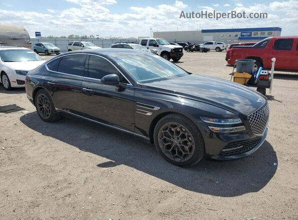 KMTGB4SCXMU046359 2021 GENESIS G80 Черный Передняя правая четверть