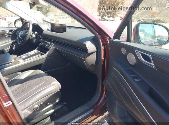KMUHCESC3MU041779 2021 GENESIS GV80 Burgundy Vista interior delantera