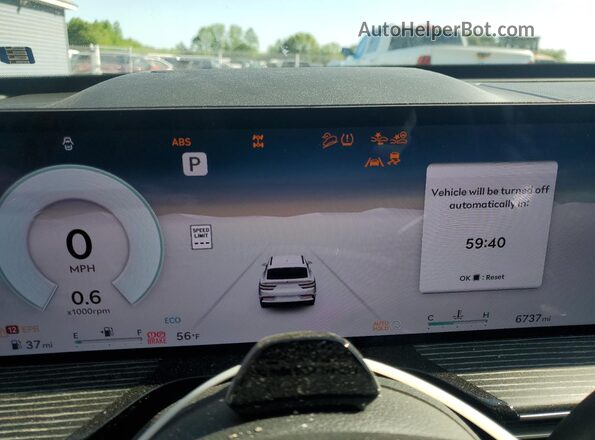 KMUJAESC7SU228902 2025 GENESIS GV80 White Instrument cluster view