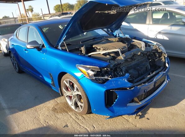 KNAE35LC8L6072773 2020 KIA STINGER Blue წინა ხედი