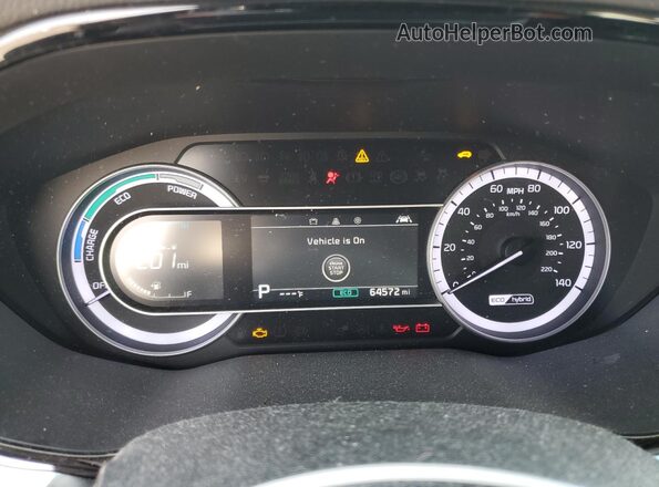 KNDCB3LC4L5443130 2020 KIA NIRO Синий Вид щитка приборов