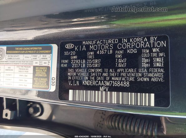 KNDERCAA3M7168488 2021 KIA SELTOS Серый Вид подкапотного пространства
