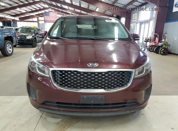 KNDMB5C10H6308503 2017 KIA SEDONA Бордовый Вид спереди