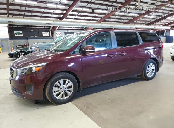 KNDMB5C10H6308503 2017 KIA SEDONA Бордовый Передняя левая четверть
