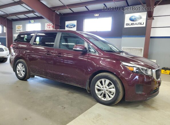 KNDMB5C10H6308503 2017 KIA SEDONA Бордовый Передняя правая четверть