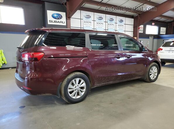 KNDMB5C10H6308503 2017 KIA SEDONA Бордовый Задняя правая четверть