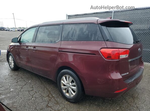 KNDMB5C11J6386407 2018 KIA SEDONA Темно-бордовый Задняя левая четверть
