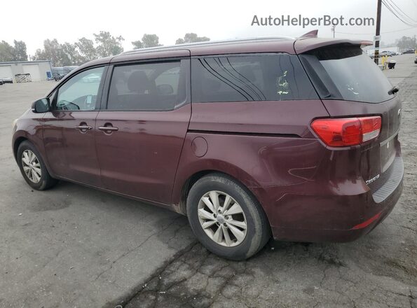 KNDMB5C13G6094234 2016 KIA SEDONA Burgundy უკანა მარცხენა