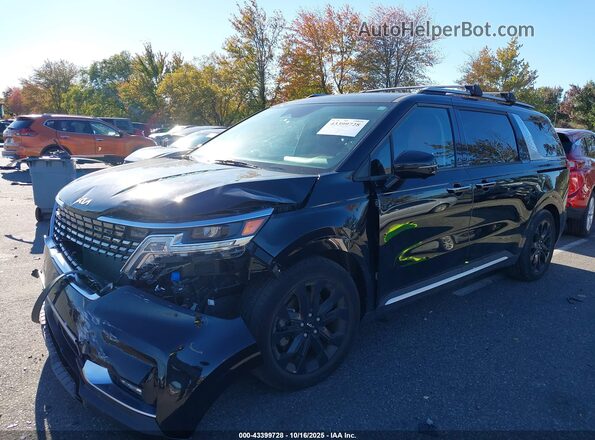 KNDNE5H31N6187899 2022 KIA CARNIVAL MPV Черный Передняя левая четверть