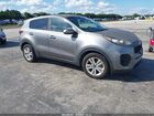 2018 Kia Sportage Lx Gray vin: KNDPM3AC0J7322952