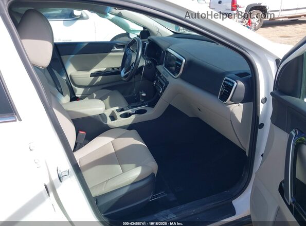 KNDPN3AC3L7733228 2020 KIA SPORTAGE White Widok wnętrza z przodu