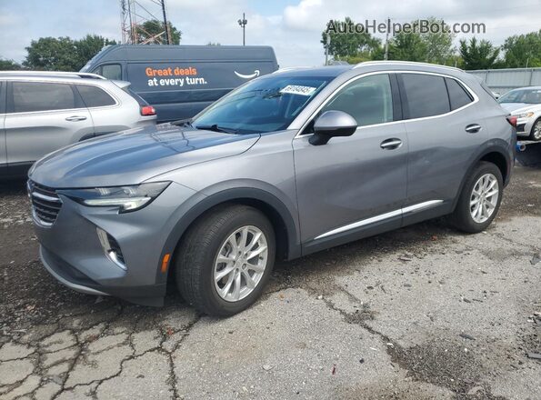 LRBAZLR49MD083359 2021 BUICK ENVISION Gray Առջևի ձախ երեք քառորդ տեսարան