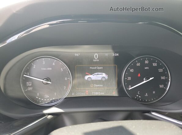 LRBFZNR41MD172392 2021 BUICK ENVISION White Widok zestawu wskaźników