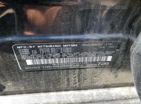 ML32A3HJ6JH002183 2018 MITSUBISHI MIRAGE Black Widok komory silnika