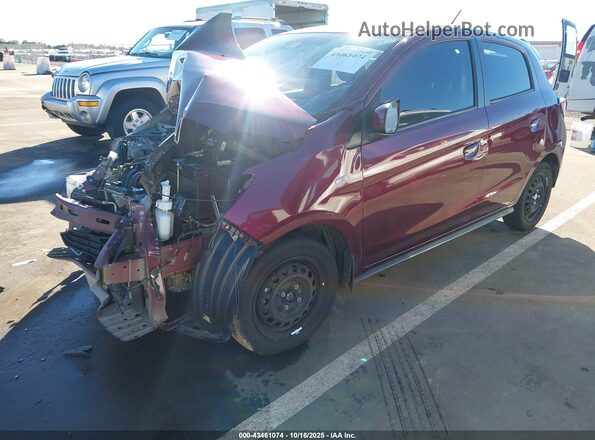 ML32AUHJ7MH011517 2021 MITSUBISHI MIRAGE Бордовый Передняя левая четверть