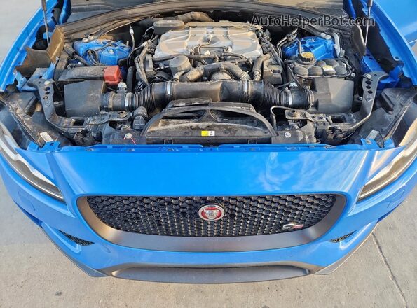 SADCZ2EE5LA638749 2020 JAGUAR F-PACE Blue Widok komory silnika