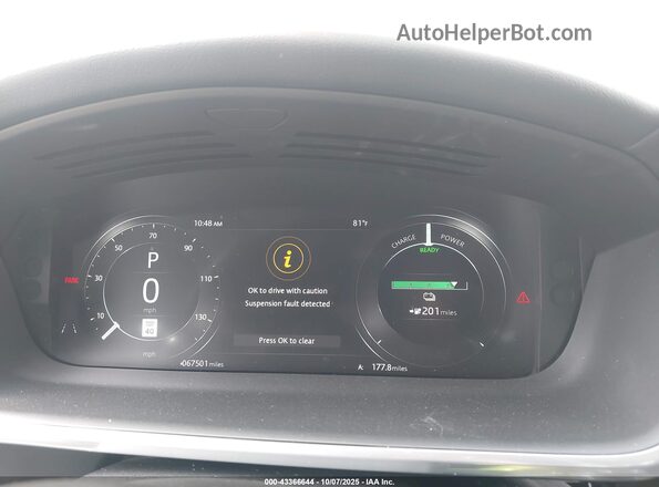 SADHB2S12L1F85023 2020 JAGUAR I-PACE White Widok tylnych siedzeń