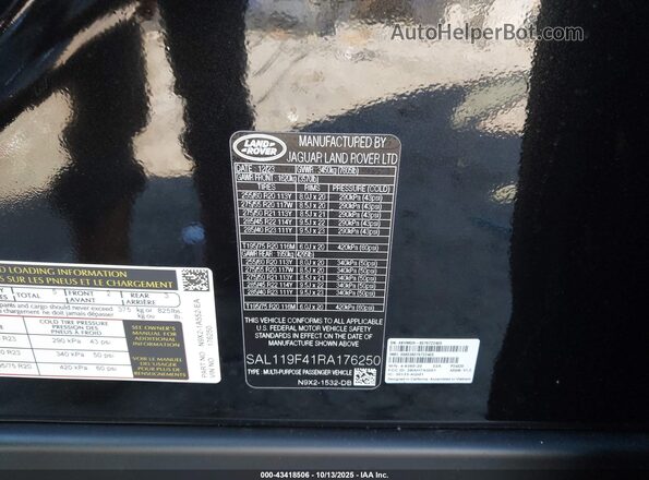 SAL119F41RA176250 2024 LAND ROVER RANGE ROVER SPORT Черный Вид подкапотного пространства