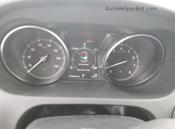 SALCP2FX8KH808845 2019 LAND ROVER DISCOVERY White Widok zestawu wskaźników
