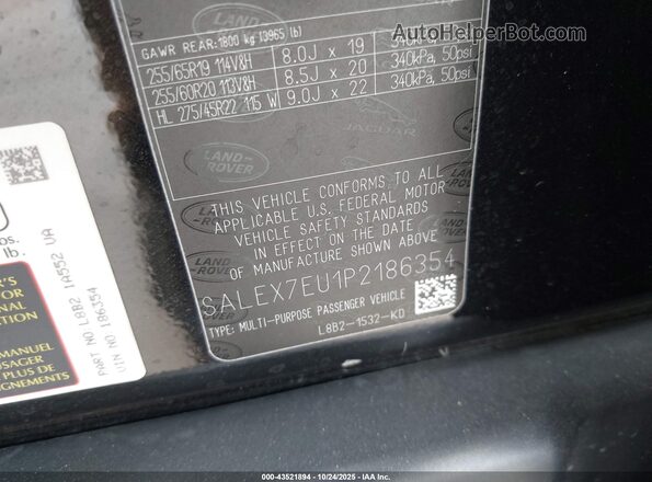 SALEX7EU1P2186354 2023 LAND ROVER DEFENDER Black Շարժիչի բաժամունքի տեսք