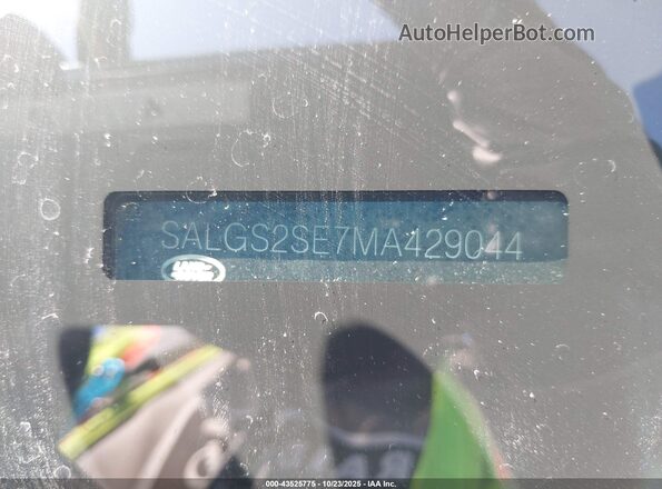 SALGS2SE7MA429044 2021 LAND ROVER RANGE ROVER Black Widok komory silnika