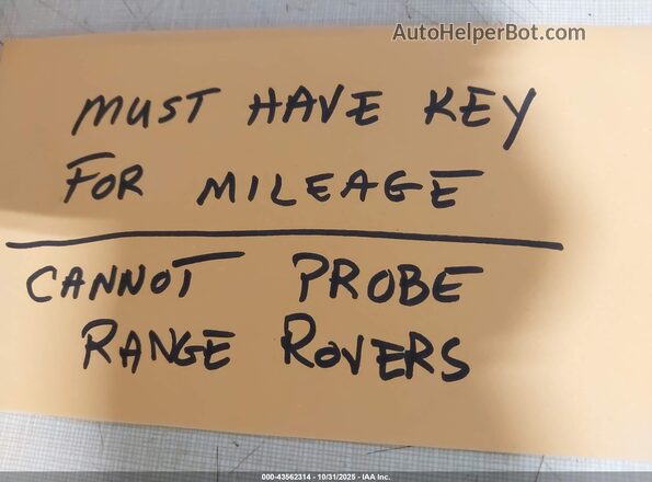 SALKPBE9XRA218583 2024 LAND ROVER RANGE ROVER Белый 