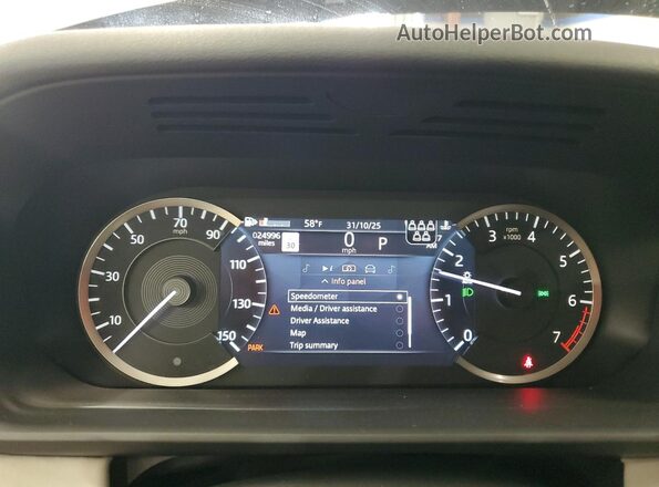 SALRJ2EX3P2465577 2023 LAND ROVER DISCOVERY White Вид щитка приладів