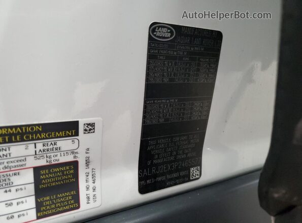 SALRJ2EX3P2465577 2023 LAND ROVER DISCOVERY White Панорамний вид салону 360°