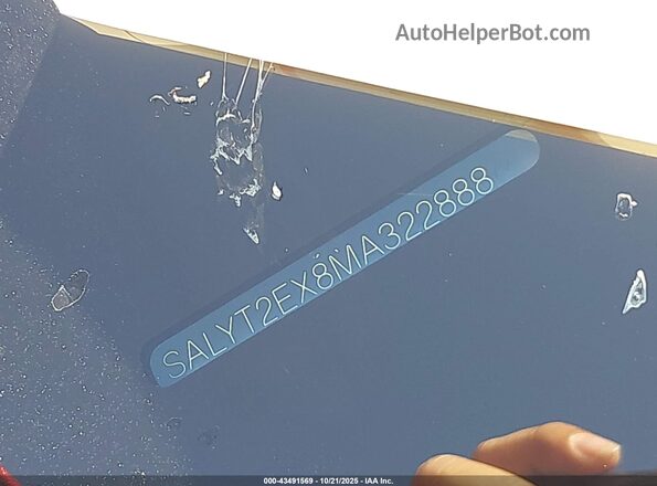 SALYT2EX8MA322888 2021 LAND ROVER RANGE ROVER VELAR Красный 