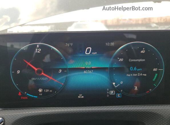 W1K3G4EB2MJ281525 2021 MERCEDES-BENZ A Черный Вид щитка приборов